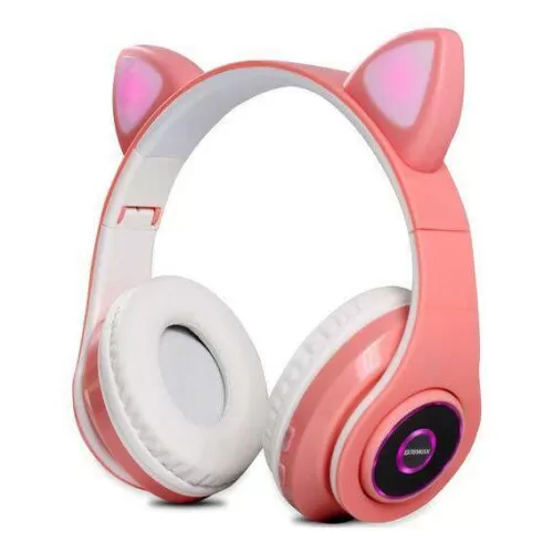 Fone de ouvido headphone orelhas de gato led sem fio Fortebras