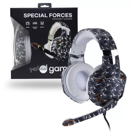 Fone de ouvido headset gamer special forces P2 com microfone Dazz