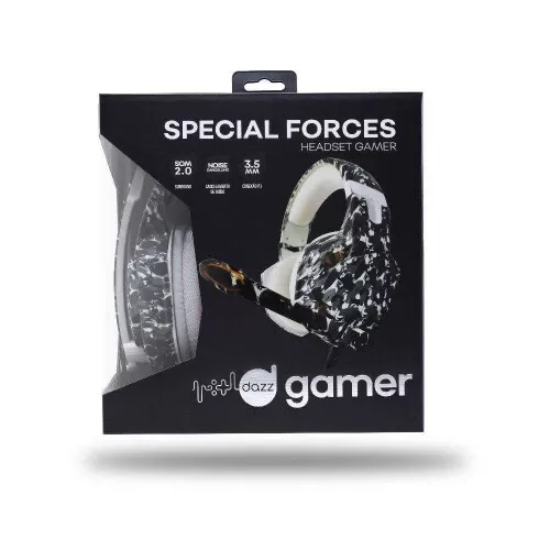 Fone de ouvido headset gamer special forces P2 com microfone Dazz