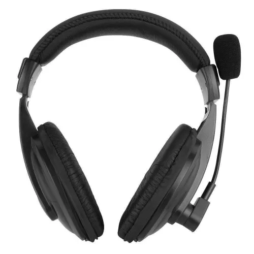 Fone de ouvido headset preto 3.5 P2 com microfone Maxprint