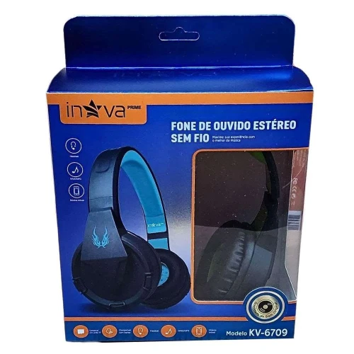 Fone de ouvido Headphone sem fio bluetooth Inova