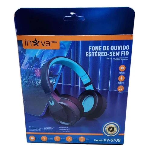 Fone de ouvido Headphone sem fio bluetooth Inova