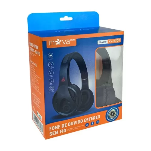 Fone de ouvido Headphone sem fio bluetooth/sd Inova