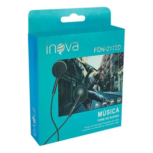 Fone de ouvido com microfone P2 FON2172D Inova