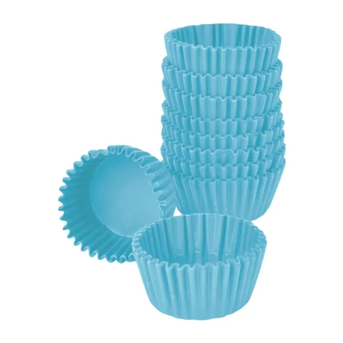 Forma de brigadeiro nº5 azul bebê com 100 unidades Mago