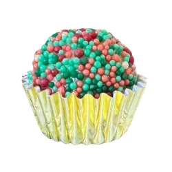 Forma de brigadeiro nº5 metalizada ouro com 50 unidades Mago