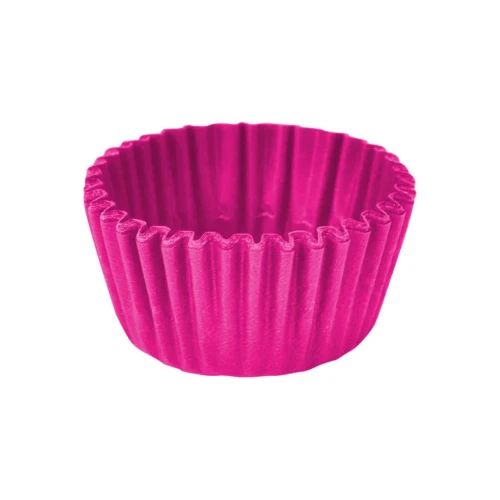 Forma de brigadeiro nº5 rosa escuro com 100 unidades Mago