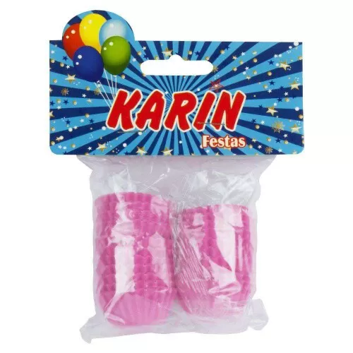 Forma de brigadeiro rosa n°5 com 200 unidades Karin