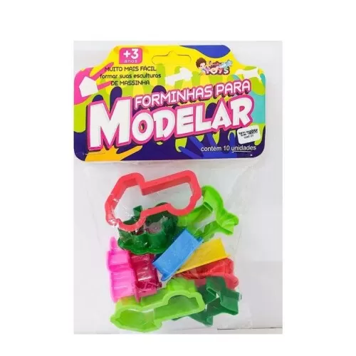 Forminha para massinha de modelar com 10 unidades Mini Toys