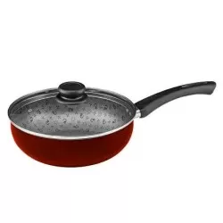 Frigideira antiaderente wok com tampa cobre 24cm Panelux