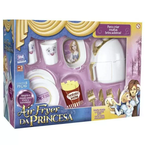 Fritadeira air fryer da princesa com acessórios Zuca Toys