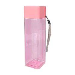 Garrafa plástica para água 450ml rosa Livon