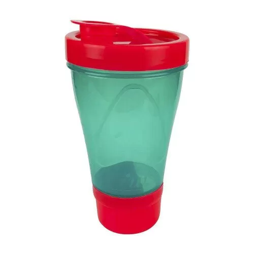 Garrafa plástica shakeira 500ml com porta suplemento Innovaware