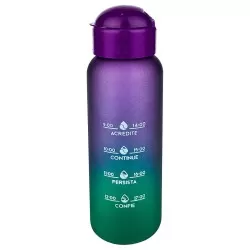 Garrafa plástica squeeze 500ml degradê roxo Tritec