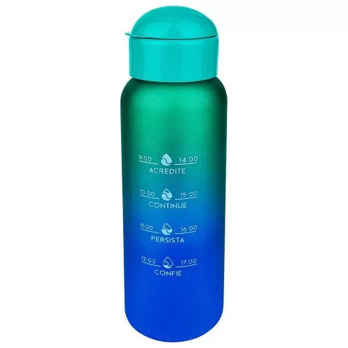 Garrafa plástica squeeze 500ml degradê verde Tritec