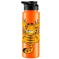 Garrafa plástica squeeze 750ml Garfield laranja Bandeirantes