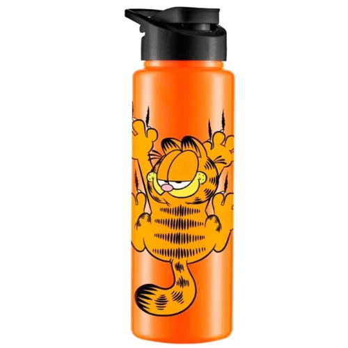 Garrafa plástica squeeze 750ml Garfield laranja Bandeirantes