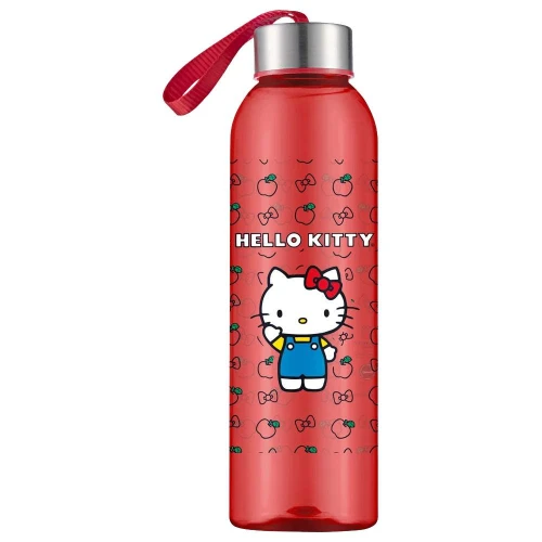 Garrafa plástica squeeze 800ml Hello Kitty vermelha Bandeirante