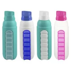 Garrafa plástica squeeze com porta comprimidos 750ml Plasduran