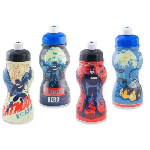 Garrafa plástico infantil 250ml sleeve Batman Plasduran