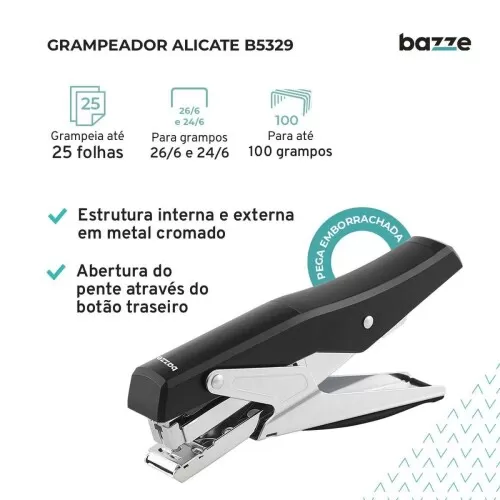 Grampeador alicate para 20 folha Bazze