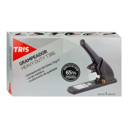 Grampeador para 100 folhas heavy duty Tris