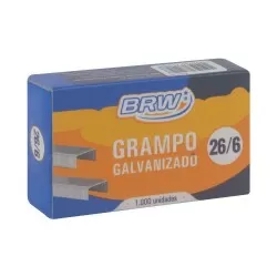 Grampo 26/6 galvanizado com 1000 Brw