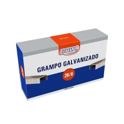 Grampo 26/6 galvanizado com 1000 Brw