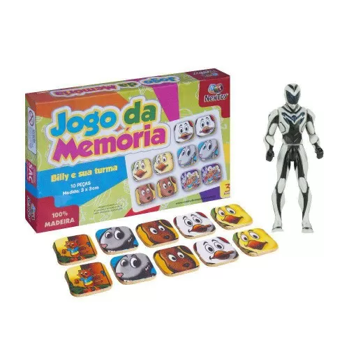 Jogo da memória + boneco Max Steel