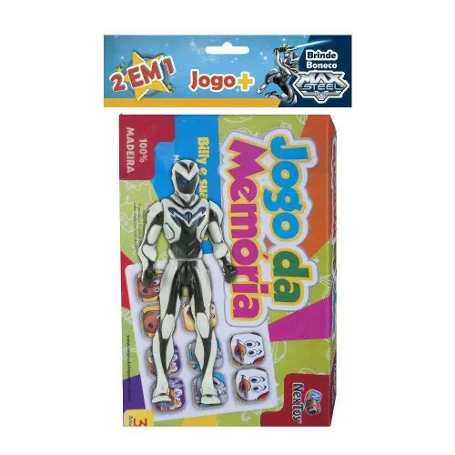 Jogo da memória + boneco Max Steel