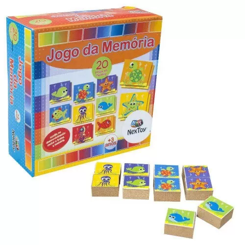 Jogo da memória e jogos diversos de madeira