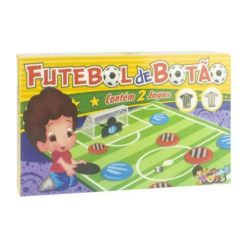 Jogo futebol de botão na caixa Mini Toys