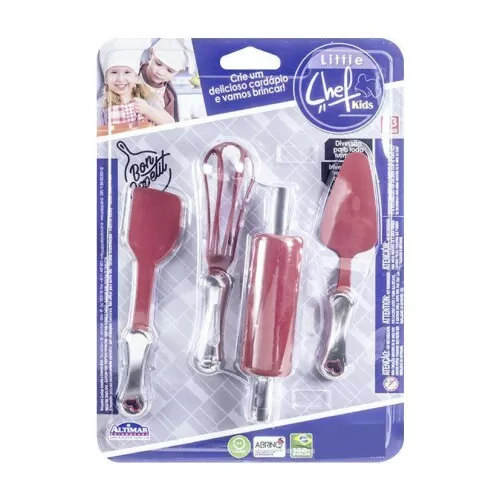 Kit Little Chef Kids talheres 04 peças Altimar