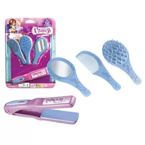 Kit beleza plástico chapinha com acessórios 04 peças Altimar