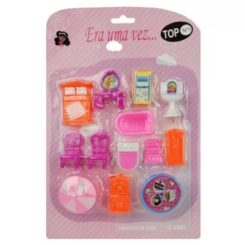 Kit casinha mini era um vez 13 peças New Goods