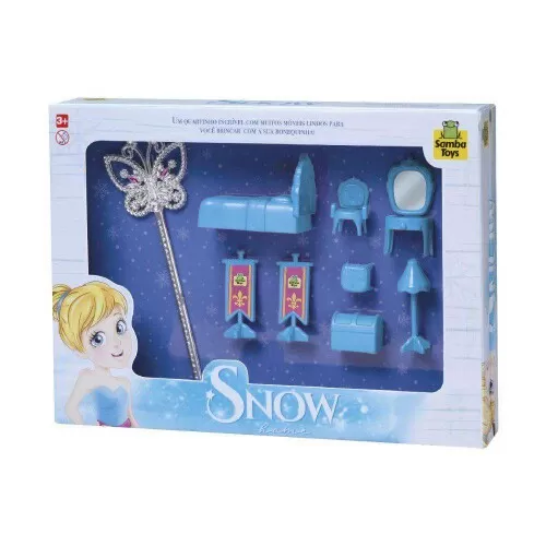 Kit jogo de quarto Judy Princess Snow 09 peças Samba Toys