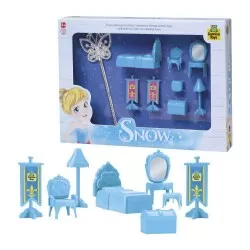 Kit jogo de quarto Judy Princess Snow 09 peças Samba Toys