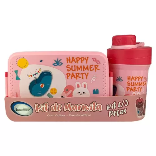 Kit marmita infantil decorado com copo 420ml Interponte