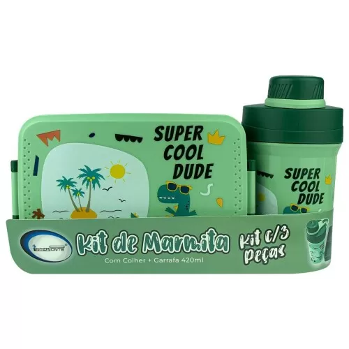 Kit marmita infantil decorado com copo 420ml Interponte