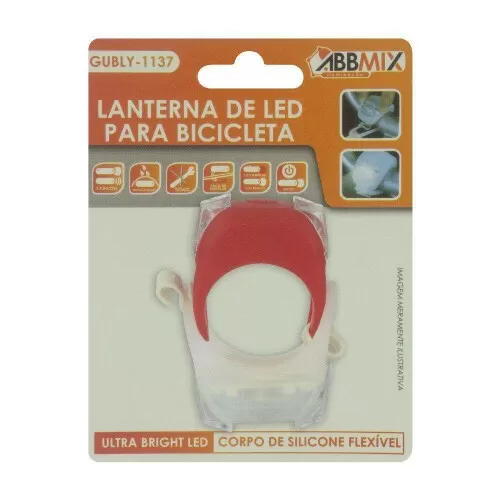 Lanterna led para bicicleta de silicone com 02 unidades Abbmix