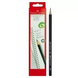 Lápis de escrever preto max ecolápis sextavado com 12 inidades Faber Castell