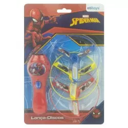 Lança discos spider-man com 04 peças Etitoys