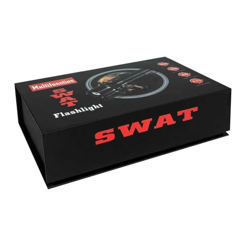 Lanterna policial manual de led a bateria swat