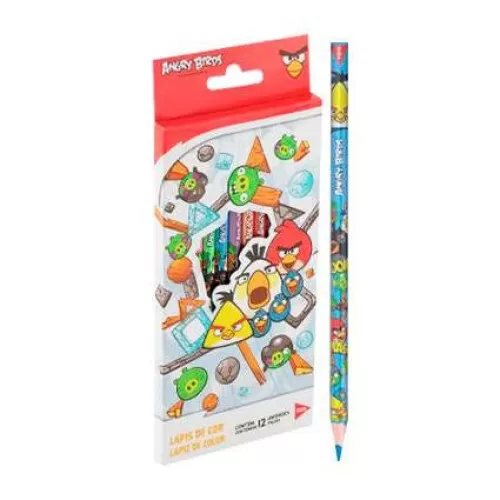 Lápis de cor Angry birds com 12 cores Tris