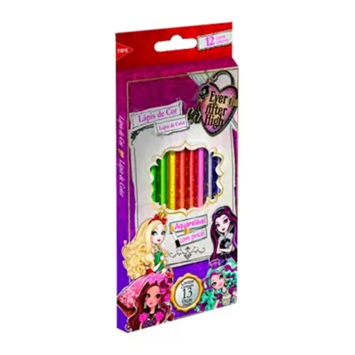 Lápis de cor Ever After High aquarelavel com 12 cores Tris