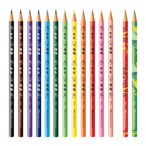 Lápis de cor Faber-Castell com 14 unidades Dinossauro e adesivos