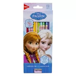 Lápis de cor disney Frozen com 12 cores + apontador Tris