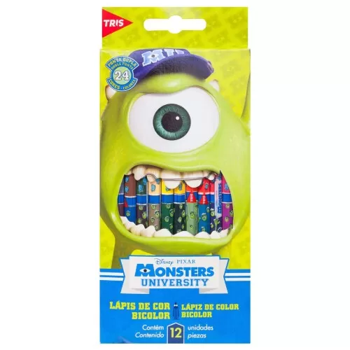 Lápis de cor disney Monsters university com 12 unidades bicolor Tris