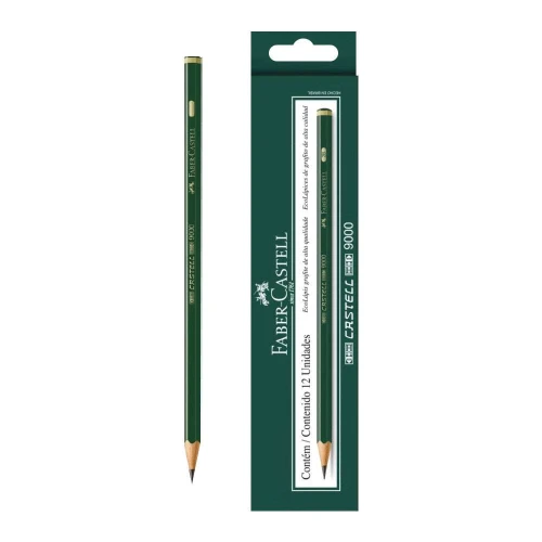 Lápis para desenho Faber-Castell 4B com 12 unidades