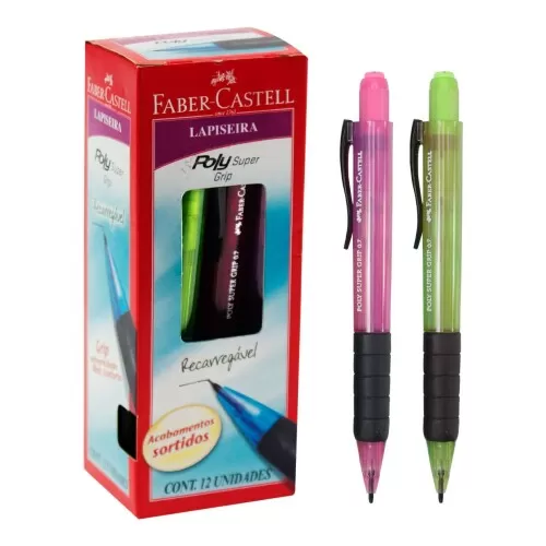 Lapiseira Poly super grip 0.7 com 12 unidades Faber Castell